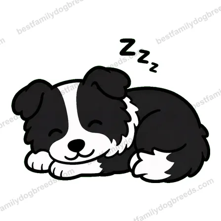 Border Collie dog sleeping meme sticker preview
