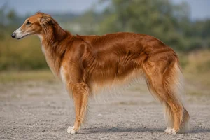 Borzoi — Red coat
