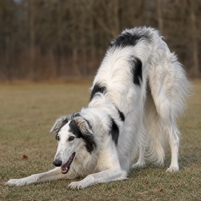 Borzoi — playful