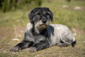 Bosnian Rough-coated Hound — lying down