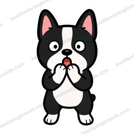 Boston Terrier surprised dog meme sticker