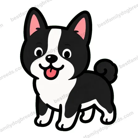 Boston Terrier smiling dog meme sticker