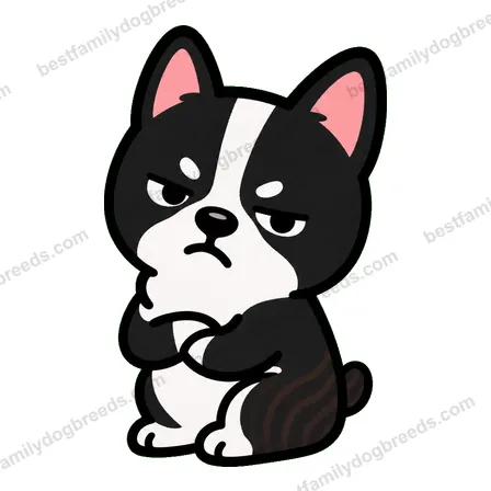 Boston Terrier sad dog meme sticker