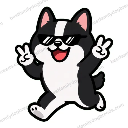 Boston Terrier cool dog meme sticker