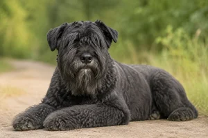 Bouvier des Flandres — lying down