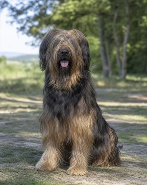 Briard — sitting