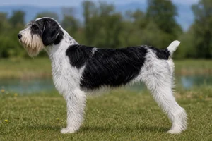 Briquet Griffon Vendéen — White and black coat