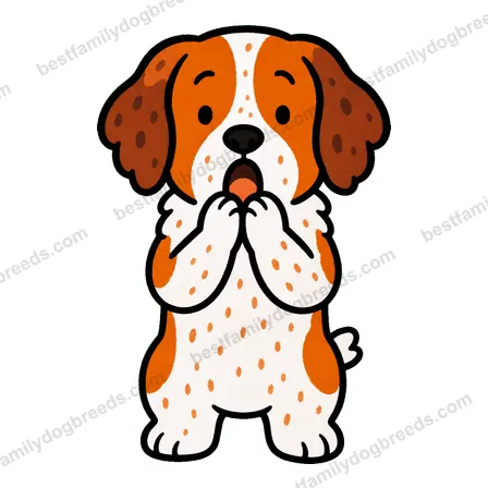 Brittany surprised dog meme sticker