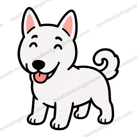 Bull Terrier smiling dog meme sticker