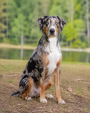 Catahoula Leopard Dog — sitting