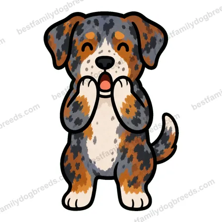 Catahoula Leopard Dog surprised dog meme sticker