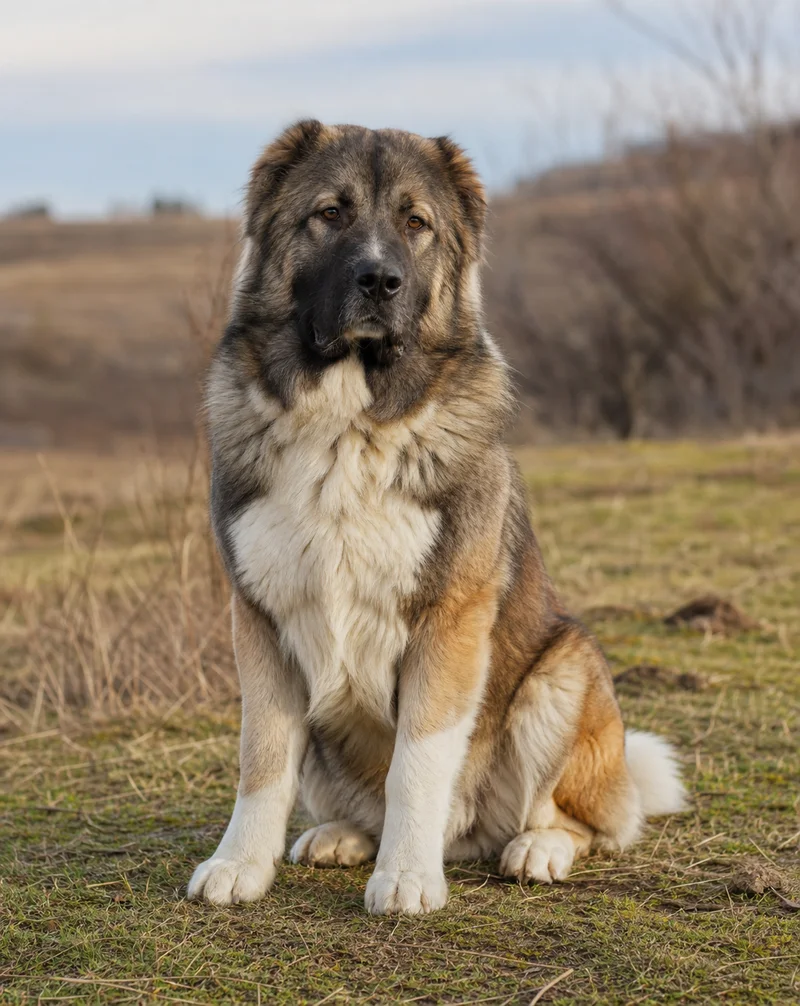 Caucasian Shepherd Dog — sitting