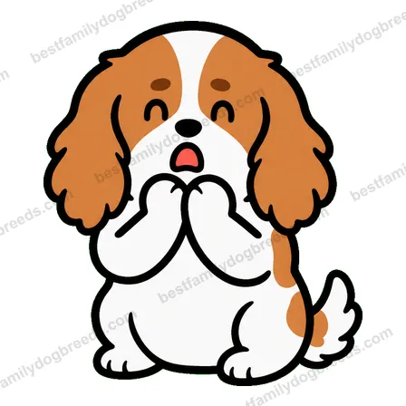 Cavalier King Charles Spaniel surprised dog meme sticker