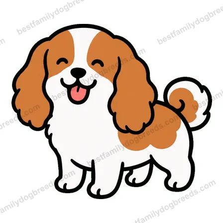 Cavalier King Charles Spaniel smiling dog meme sticker