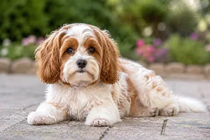 Cavapoo — lying down