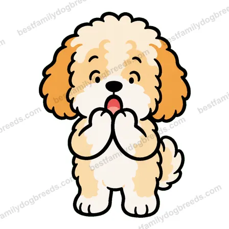 Cavapoo surprised dog meme sticker