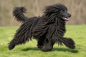 Corded Poodle — running