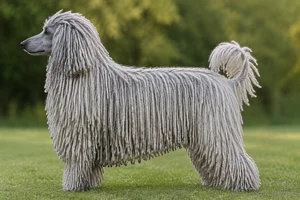 Corded Poodle — Silver coat