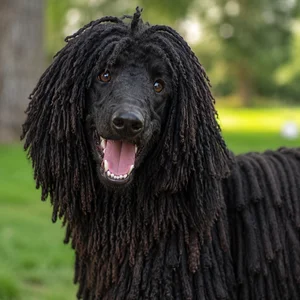 Corded Poodle — happy