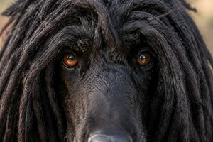 Corded Poodle — eyes