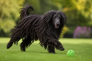 Corded Poodle — playing