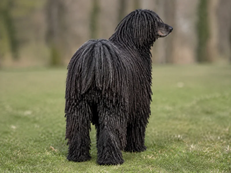 Corded Poodle — rear