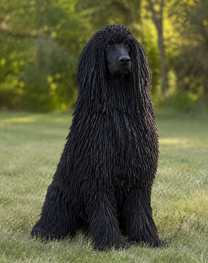 Corded Poodle — sitting