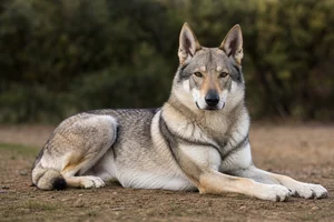 Czechoslovakian Wolfdog — lying down