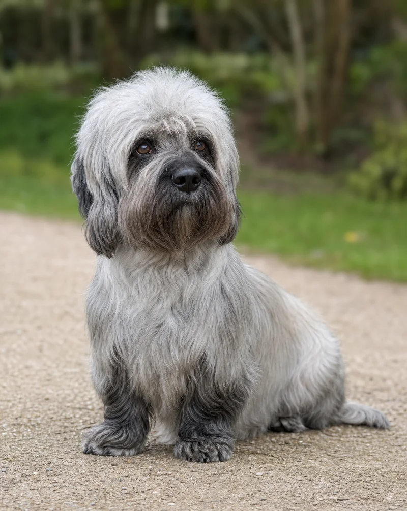 Dandie Dinmont Terrier — sitting