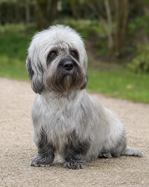 Dandie Dinmont Terrier — sitting