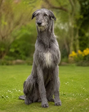 Deerhound — sitting