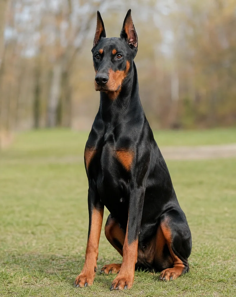 Doberman Pinscher — sitting