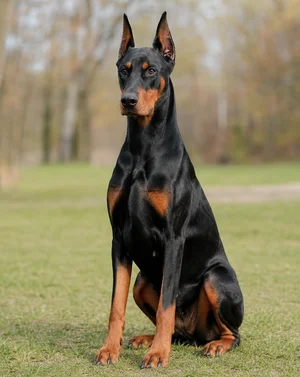 Doberman Pinscher — sitting