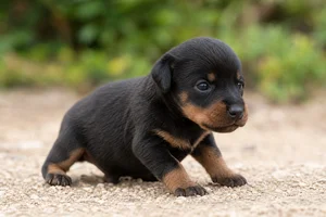 Doberman Pinscher — young puppy (~1 mo)