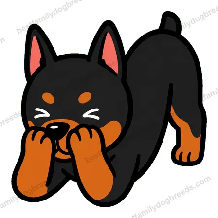 Doberman Pinscher cute dog meme sticker