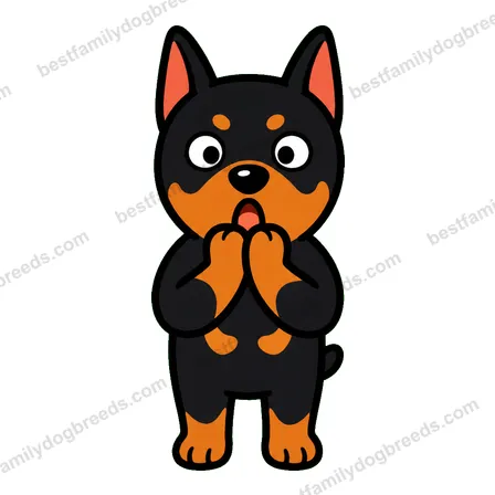 Doberman Pinscher surprised dog meme sticker