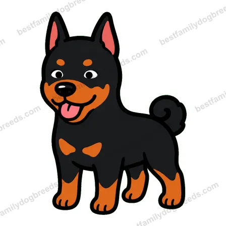 Doberman Pinscher smiling dog meme sticker