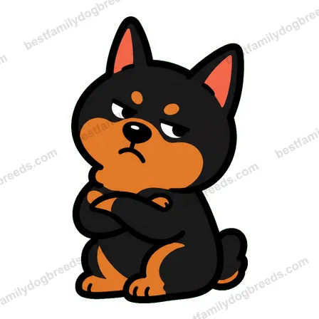 Doberman Pinscher sad dog meme sticker