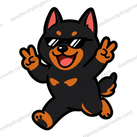 Doberman Pinscher cool dog meme sticker