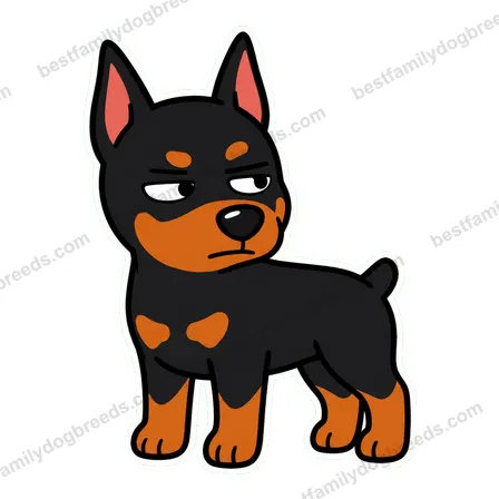 Doberman Pinscher suspicious dog meme sticker
