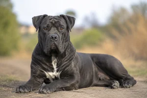 Dogo Canario — lying down