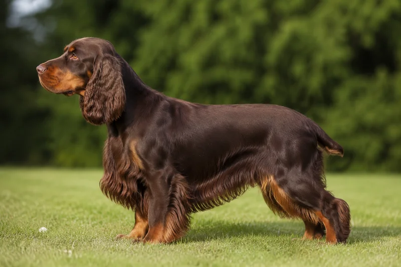 English Cocker Spaniel — liver and tan coat