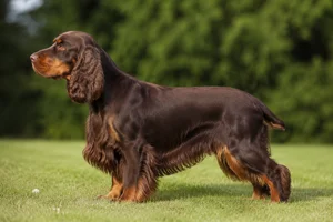 English Cocker Spaniel — liver and tan coat