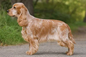 English Cocker Spaniel — orange roan coat