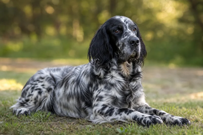 English Setter — lying down