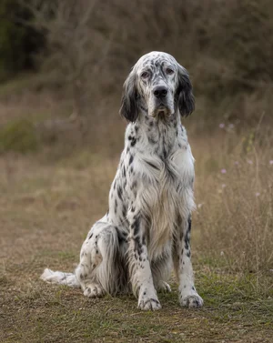 English Setter — sitting
