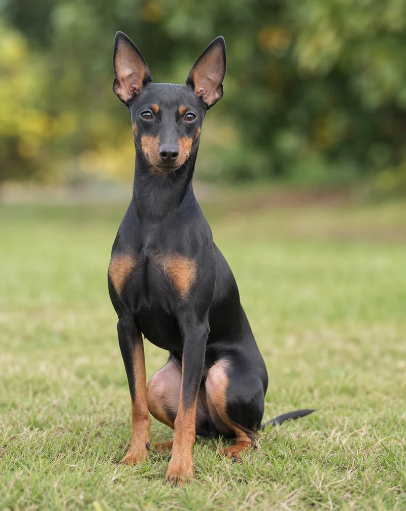 English Toy Terrier — sitting
