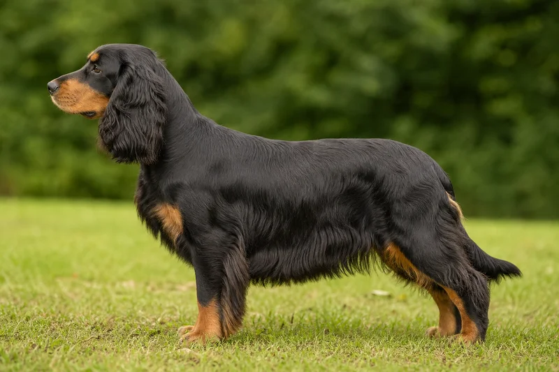 Field Spaniel — Black & Tan coat