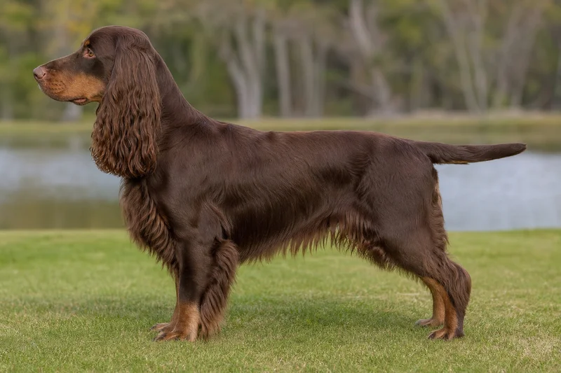 Field Spaniel — Liver & Tan coat