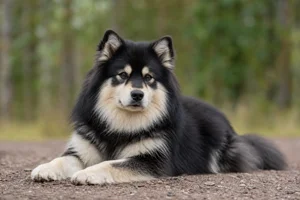 Finnish Lapphund — lying down